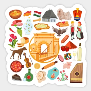 Hungary Icons Sticker